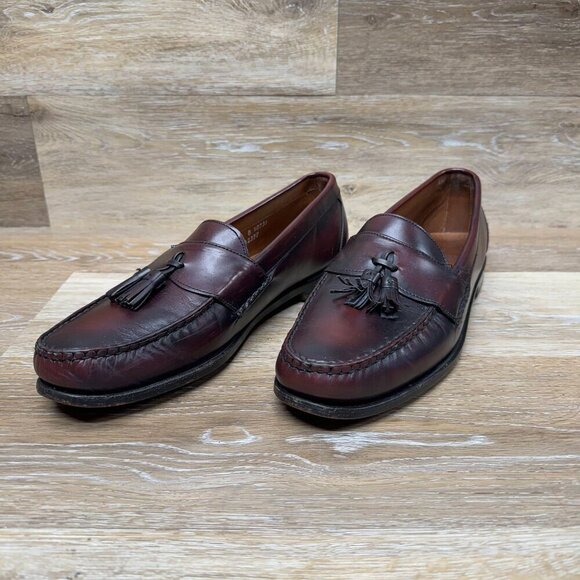 Allen Edmonds "Stowe" Burgundy Moc Toe Tassel Loafer Men's Size 12 - Picture 1 of 6